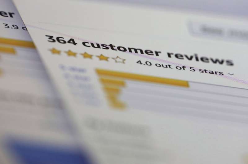 Online customer reviews for a product are displayed on a computer on April 17, 2019 in New York.Credit: AP Photo/Jenny Kane, File The internet is rife with fake reviews. Will AI make it worse?