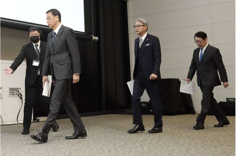 Nissan Chief Executive Makoto Uchida, left, and Honda Chief Executive Toshihiro Mibe, center, and Takao Kato CEO of Mitsubishi Motors, right, arrive to attend a joint news conference Monday, Dec. 23, 2024, in Tokyo, Japan. Credit: AP Photo/Eugene Hoshiko What a merger between Nissan and Honda means for the automakers and the industry